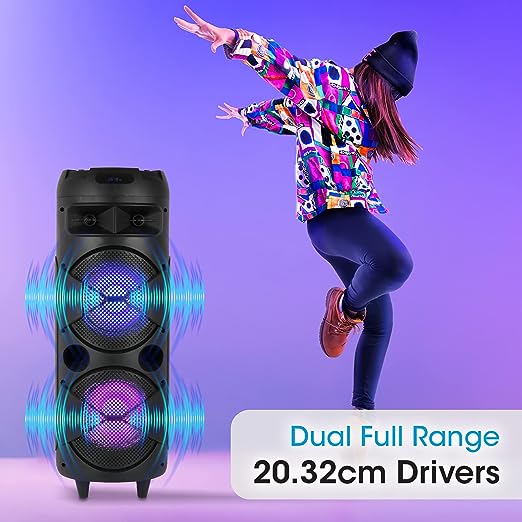 ZEBRONICS ZEB-450 Moving Monster Trolley 2X8L Bookshelf Speaker with 48 W Output Supporting Bluetooth, Pen Drive, Aux Input, Recording and Karaoke, RGB Lights with Mobile Holder ZEBRONICS ZEB-450 Moving Monster Trolley 2X8L Bookshelf Speaker with 48 W Output Supporting Bluetooth, Pen Drive, Aux Input, Recording and Karaoke, RGB Lights with Mobile Holder